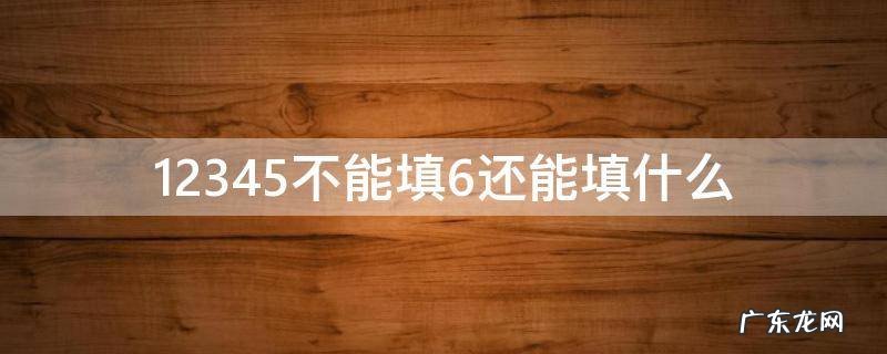12345不能填6还能填什么 12345不能填6还能填什么有几个答案