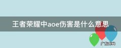 王者荣耀中aoe伤害是什么意思 王者荣耀aoe指什么意思