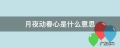 月夜动春心是什么生肖 月夜动春心是什么意思