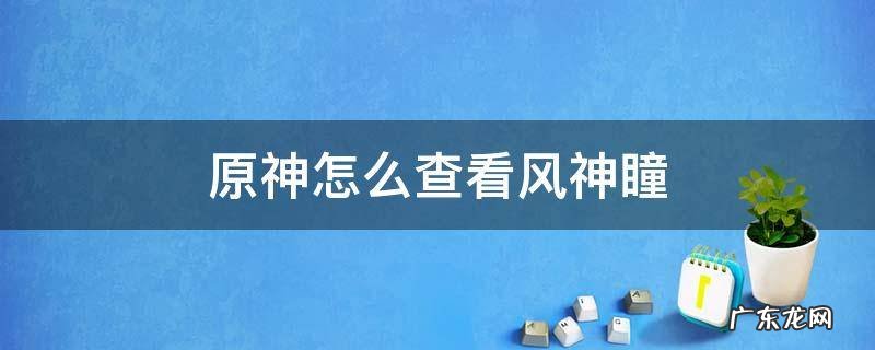 原神怎么查看风神瞳 原神怎么查看风神瞳是不是满了