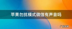 iphone勿扰模式微信怎么能有声音 苹果勿扰模式微信有声音吗