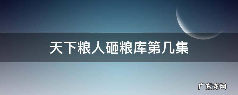 天下粮人厅长砸开粮库是第几集 天下粮人砸粮库第几集