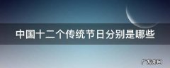 中国十二个传统节日分别是哪些
