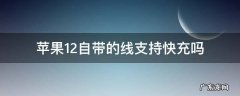 苹果12自带的线支持快充吗 苹果12自带的线支持快充吗