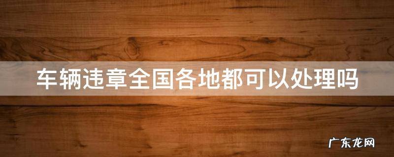 车违章全国各地都能处理吗 车辆违章全国各地都可以处理吗
