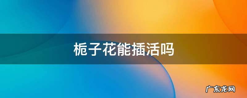 栀子花能插活吗 栀子花枝子能插活吗