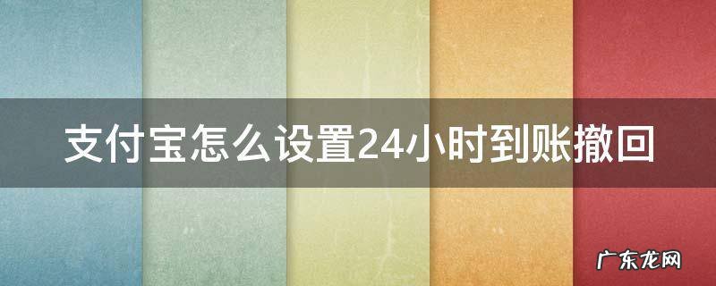 支付宝怎么设置24小时到账撤回 支付宝24小时转账怎么撤回来