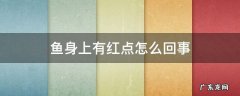 鱼塘的鱼身上有红点怎么回事 鱼身上有红点怎么回事