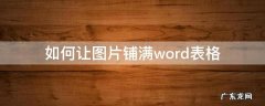 怎么让图片铺满word表格 如何让图片铺满word表格