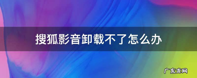 搜狐影音卸载不了怎么办 win10搜狐影音卸载