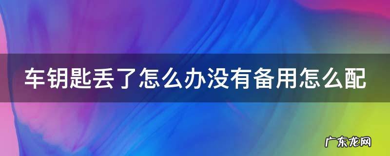 车钥匙丢了怎么办没有备用怎么配 车钥匙丢了没有备用的该怎么配