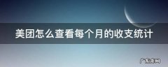 美团怎么查看每个月的收支统计 美团在哪里看每个月的支出