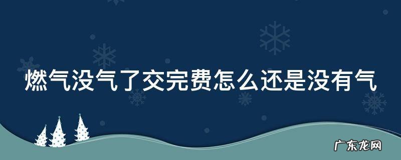 无卡燃气表欠费停气后怎么重启 燃气没气了交完费怎么还是没有气