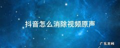 抖音怎么消除视频原声 怎样消除抖音视频中的原声