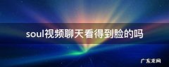 soul视频匹配看得到脸的吗 soul视频聊天看得到脸的吗