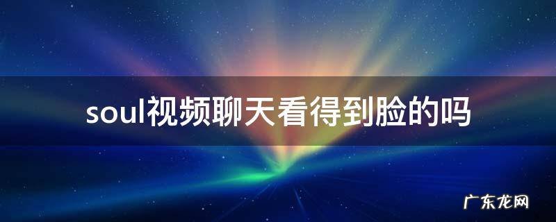 soul视频匹配看得到脸的吗 soul视频聊天看得到脸的吗