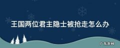 王国两位君主隐士被抢走怎么办 王国两位君主隐士被抢走怎么办啊
