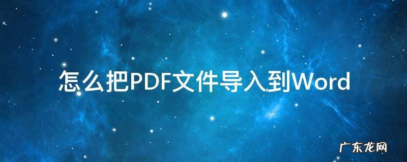 怎么把pdf文件导入到iPad pro 怎么把PDF文件导入到Word