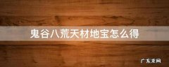 鬼谷八荒天材地宝怎么获得 鬼谷八荒天材地宝怎么得