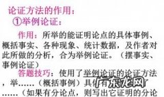 道理论证的作用 举例论证的作用