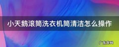 小天鹅滚筒洗衣机筒清洁怎么操作 小天鹅滚筒清洁教程