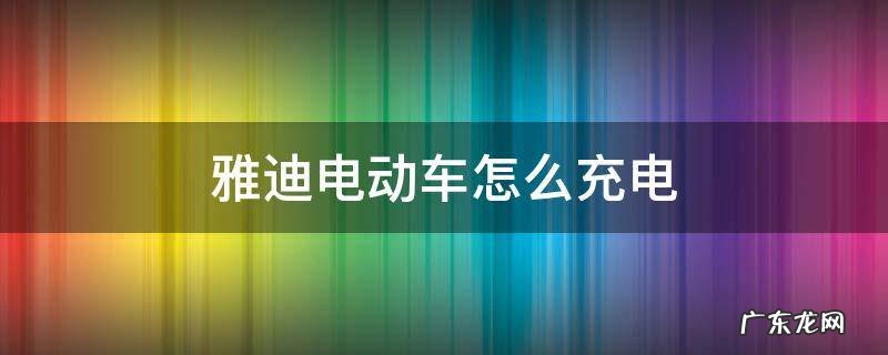 雅迪电动车怎么充电 新买的雅迪电动车怎么充电