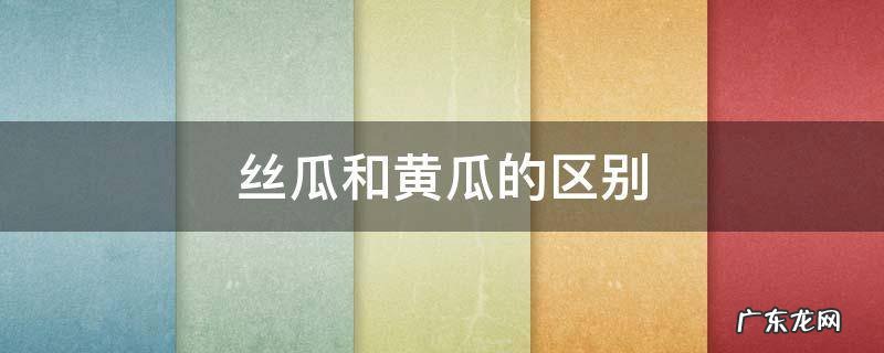 丝瓜和黄瓜的区别方法 丝瓜和黄瓜的区别