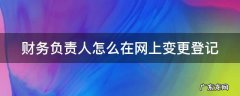 财务负责人怎么在网上变更登记 变更财务负责人可以在网上变更吗
