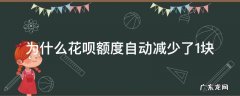 为什么花呗额度自动减少了1块 花呗额度莫名的减少了怎么回事