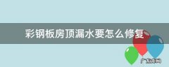 彩钢板房顶漏水要怎么修复 彩钢房屋顶漏水怎么处理?
