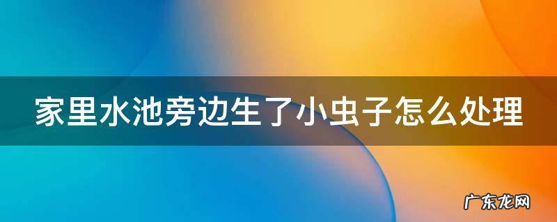 家里水池旁边生了小虫子怎么处理 家里水池旁边生了小虫子怎么处理好