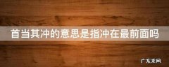 首当其冲的意思是指冲在最前面吗 首当其冲就是冲在最前面吗