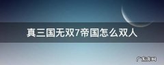 真三国无双7帝国怎么双人 三国无双7帝国能否双人