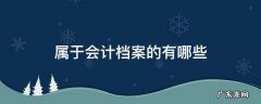 属于会计档案的有哪些 属于会计档案的有哪些年度预算