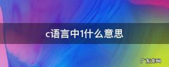 c语言中1什么意思 c语言1是什么意思