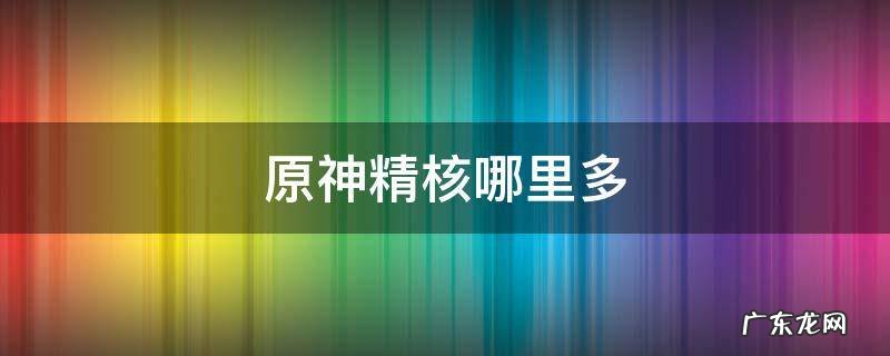 原神精精精是什么 原神精核哪里多