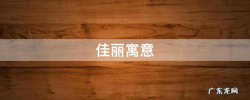 佳丽的寓意和象征 佳丽寓意