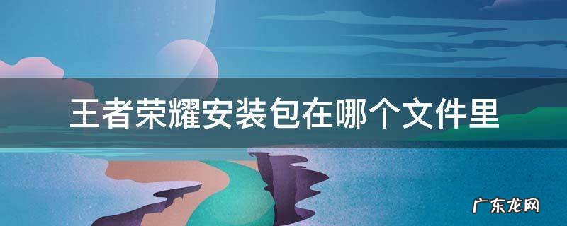 王者荣耀安装包在哪个文件里 王者荣耀的安装文件夹