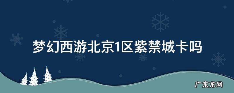 梦幻西游北京1区紫禁城卡吗 梦幻西游紫禁城区怎么样