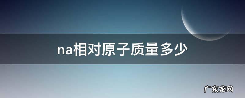 nai的相对原子质量 na相对原子质量多少