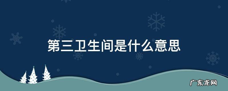 第三人卫生间是啥意思 第三卫生间是什么意思