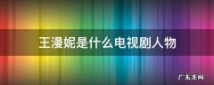 王漫妮是什么电视剧人物 王漫妮剧情介绍