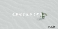 最新明星孩子名字男孩，网友猜测是否与父母名字有关？