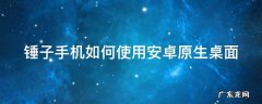 锤子手机如何使用安卓原生桌面软件 锤子手机如何使用安卓原生桌面