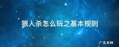 狼人杀怎么玩之基本规则