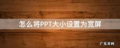 ppt如何设置宽屏幕 怎么将PPT大小设置为宽屏