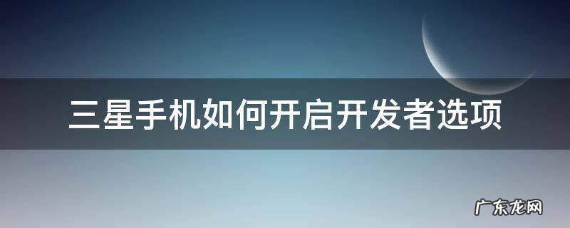 三星手机如何开启开发者选项模式 三星手机如何开启开发者选项