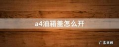 a4l油箱盖怎么开 a4油箱盖怎么开
