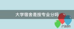 大学宿舍是按专业分吗 大学宿舍是按专业分吗?