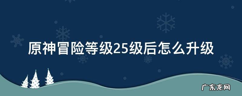 原神冒险等级25级后怎么升级 原神冒险等级35升40要多少经验